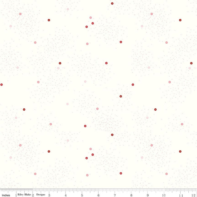 Dainty Daisy on Cloud Valentines Fabric From Riley Blake Designs