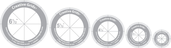 Creative Grids Quilt Ruler Circles Set of 5