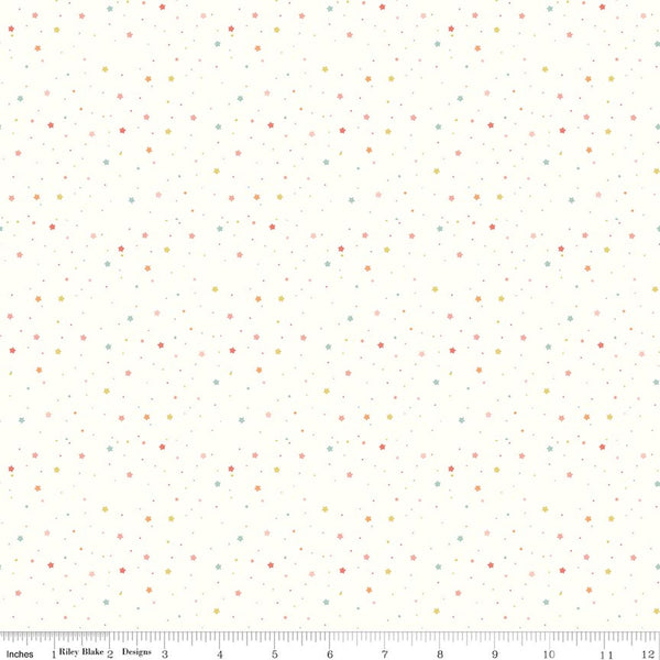 Love You to the Moon Flannel Stars White