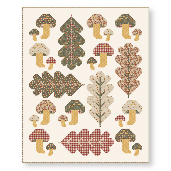 Forest Fungi Falling Into Autumn Quilt Kit