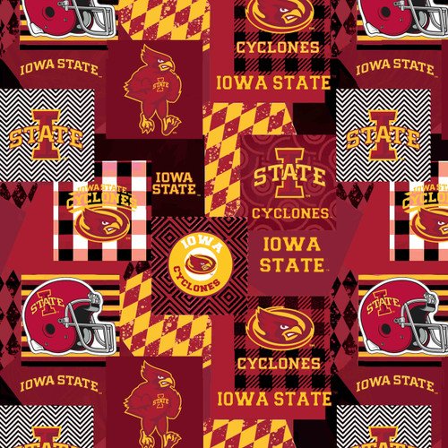 Iowa State Micro Minky Geo Allover ISU1367