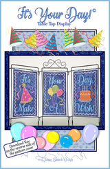 It's Your Day Table Top Display Birthday Card Pattern