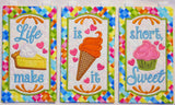 Life is Short, Make it Sweet Table Top Display Pattern