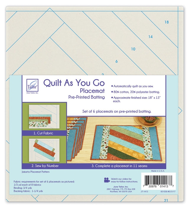 June Tailor Quilt As You Go Placemats (6) - Jakarta