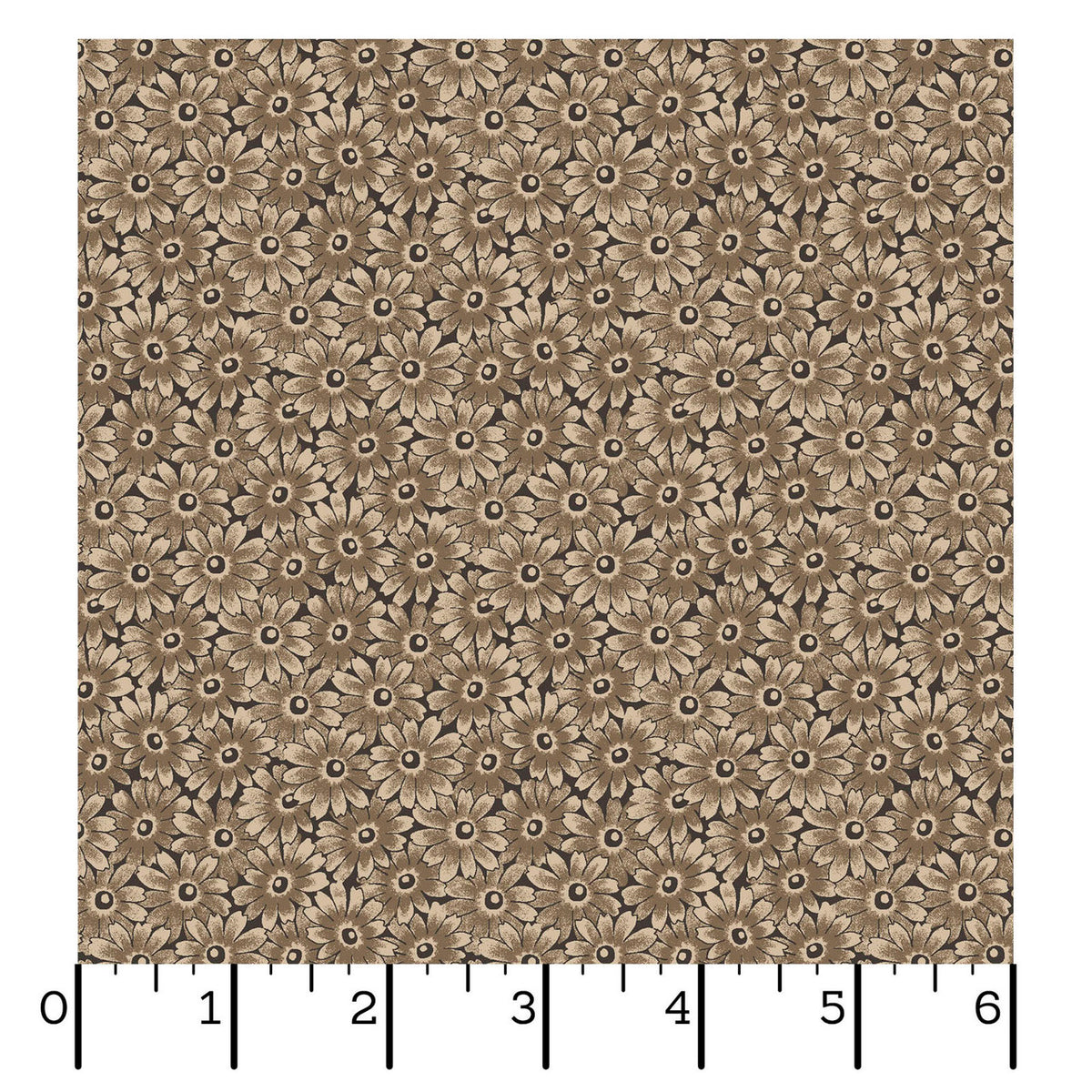 Nottingham Daisy Cluster Cream Tan Fabric From Maywood Studio