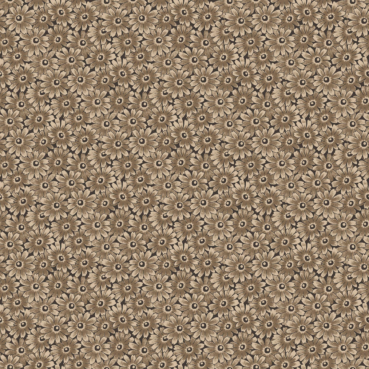 Nottingham Daisy Cluster Cream Tan Fabric From Maywood Studio