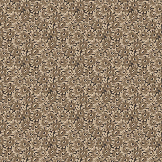 Nottingham Daisy Cluster Cream Tan Fabric From Maywood Studio