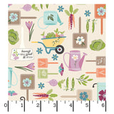 Kimberbell Cottontail Farm Cream Fabric From Maywood Studio