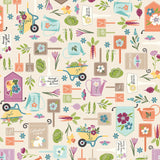 Kimberbell Cottontail Farm Cream Fabric From Maywood Studio