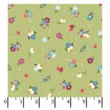 Kimberbell Cottontail Farm Garden Flower Toss Green Fabric From Maywood Studio