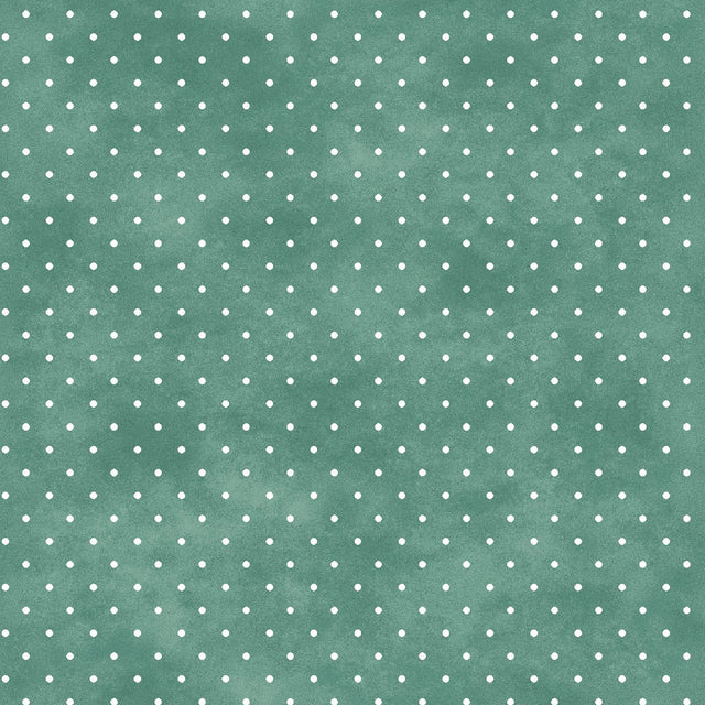 Playtime Flannel Tiny Dot Pine Green Fabric From Maywood Studio
