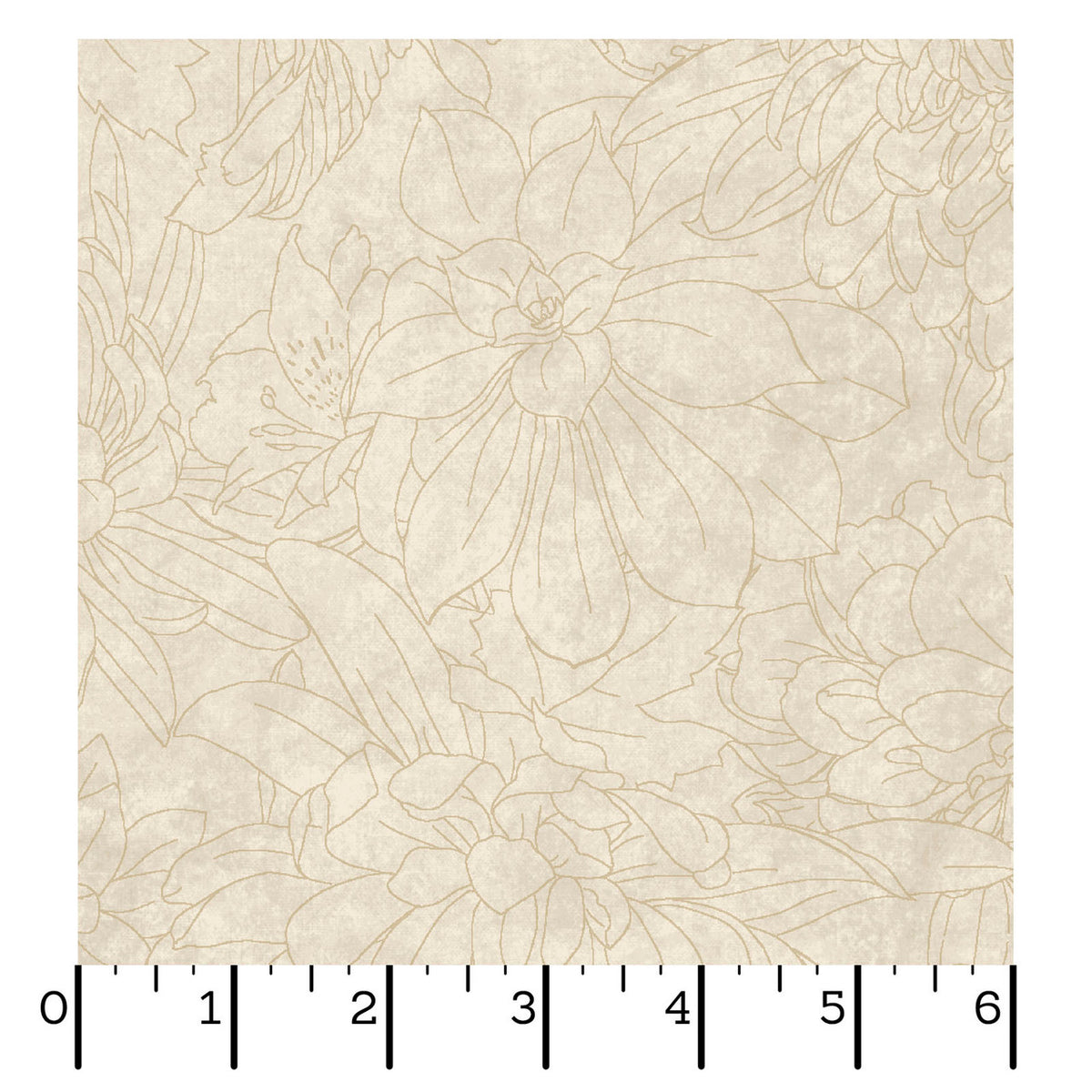 Cream Floral 108in Wide Fabric By Maywood Studio