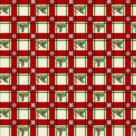 Merry Little Christmas Red Holly Jolly Plaid 805131