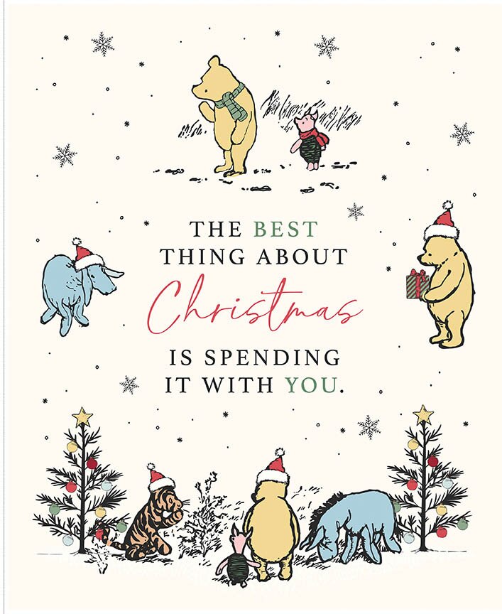 Winnie-the-Pooh Christmas With You Panel 35 1/2" x 43 1/2" From Riley Blake Designs
