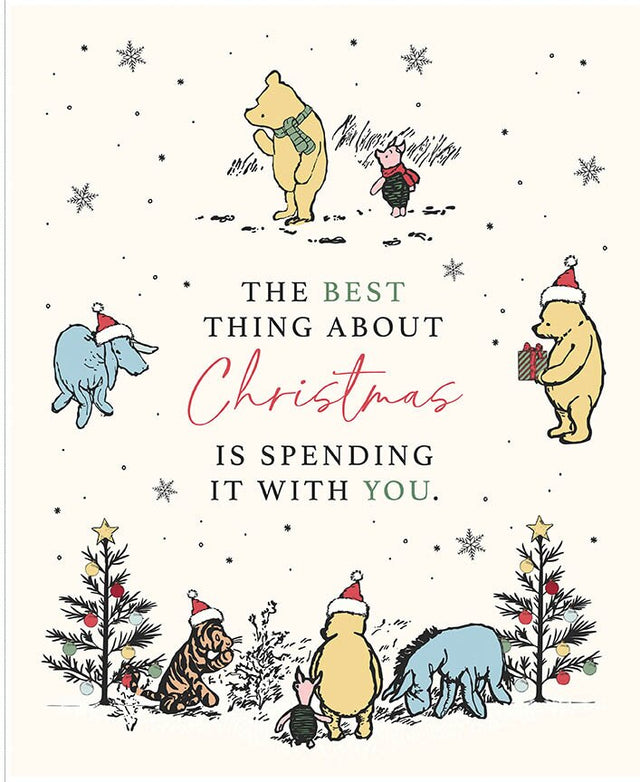 Winnie-the-Pooh Christmas With You Panel 35 1/2" x 43 1/2" From Riley Blake Designs
