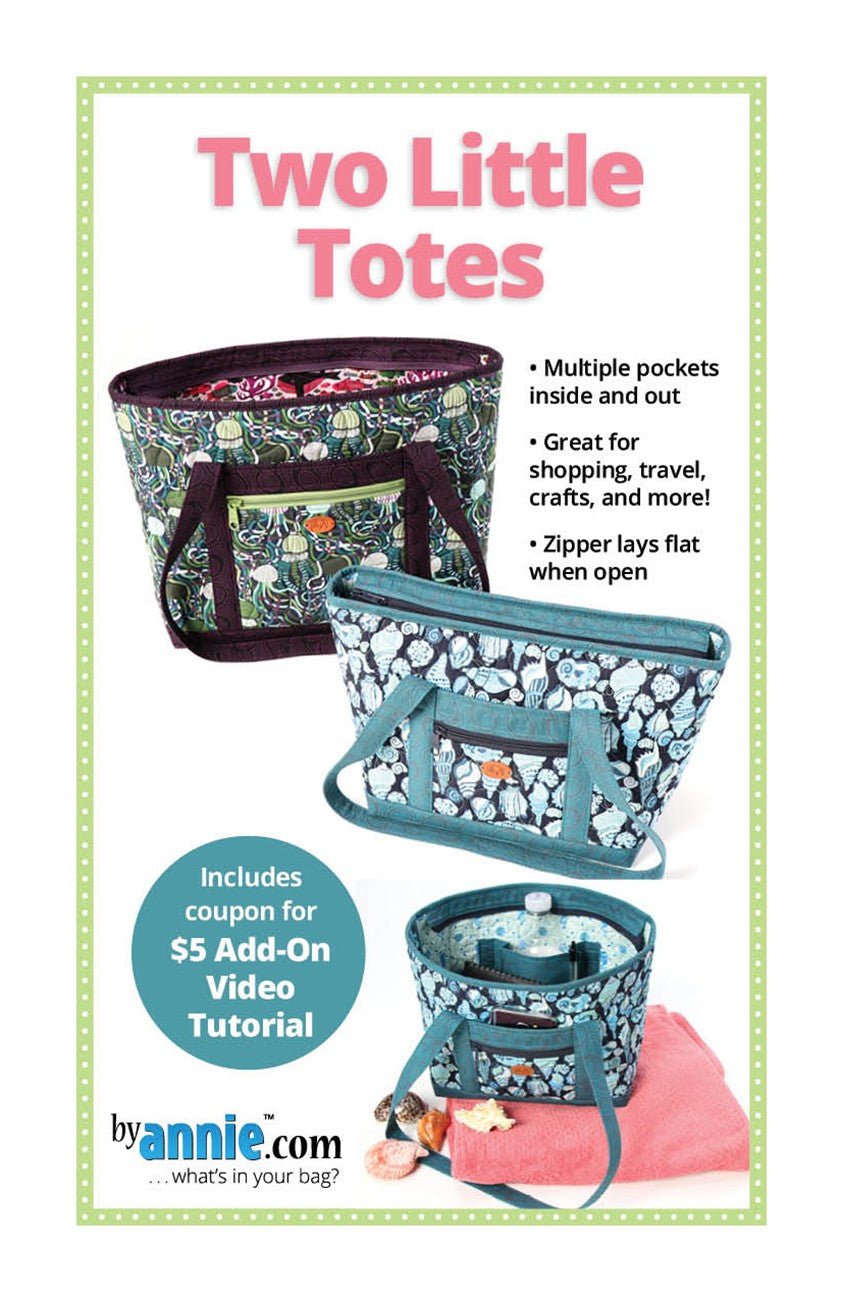 Two Little Totes Quilted Tote Pattern from By Annie