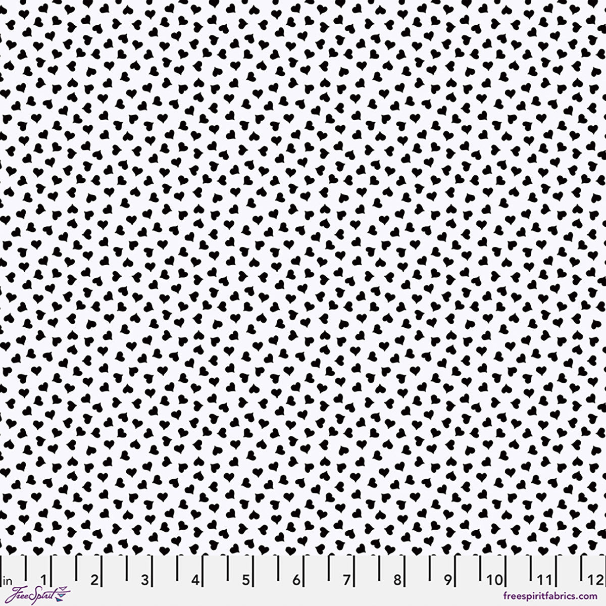 Salty Squares Hearts White Fabric From Salty Hippo Studio