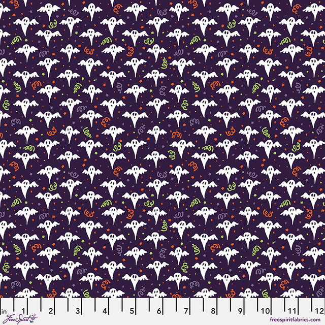 Party at the Haunted Mansion Haunted Confetti Purple Fabric From Mary Engelbreit