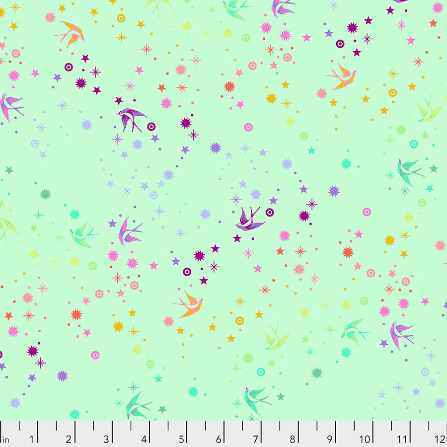 True Colors Fairy Dust Mint Fabric From Tula Pink