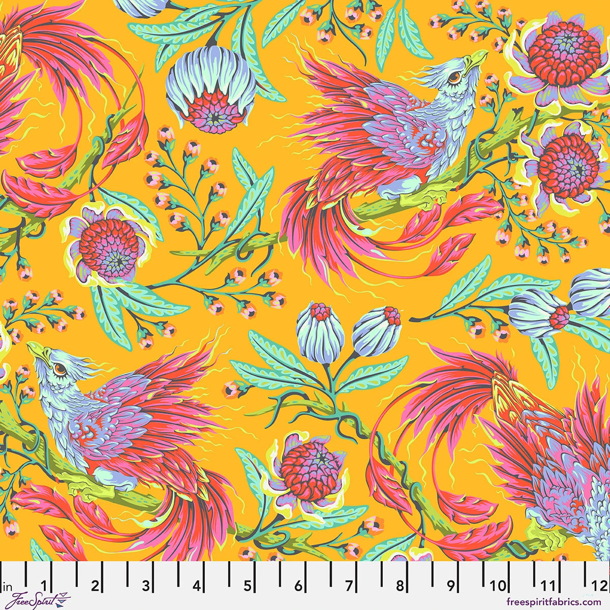 Legendary Hot Wings Dandelion Fabric From Tula Pink