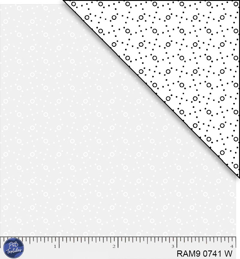 Ramblings 9 Geometric Dots/Circles White on White