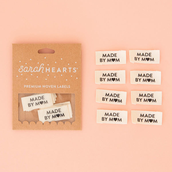Made by Mom Organic Cotton Labels by Sarah Hearts