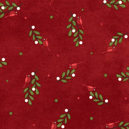 Snowtop Mountain Red Bunches Flannel 6F136