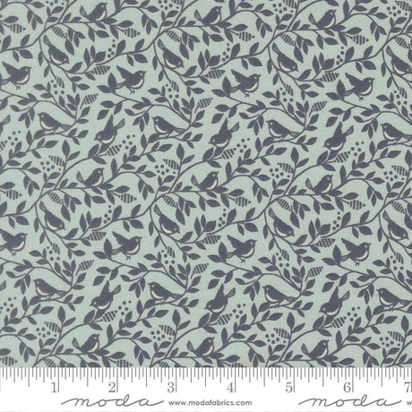 True Love fabric - Robins Egg Twilight print