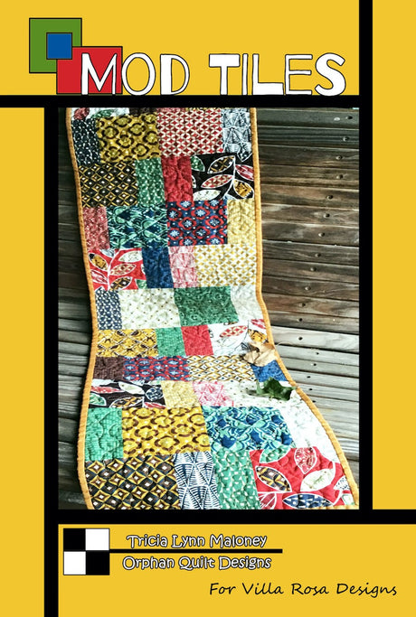 Villa Rosa Designs Mod Tiles Table Runner Pattern